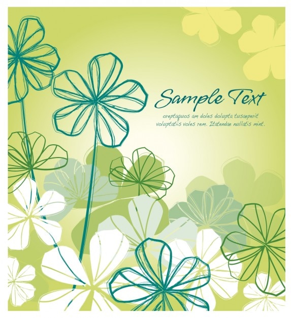 Yellow and green floral background