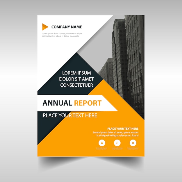 Free Vector | Yellow annual report