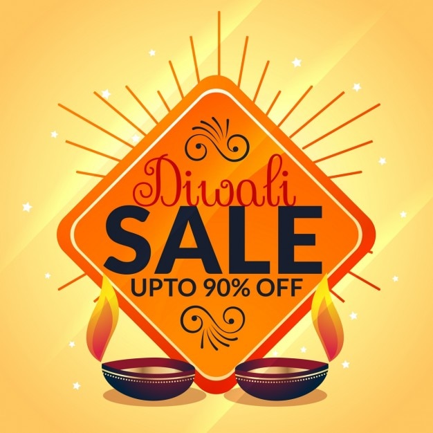Yellow background for diwali sales