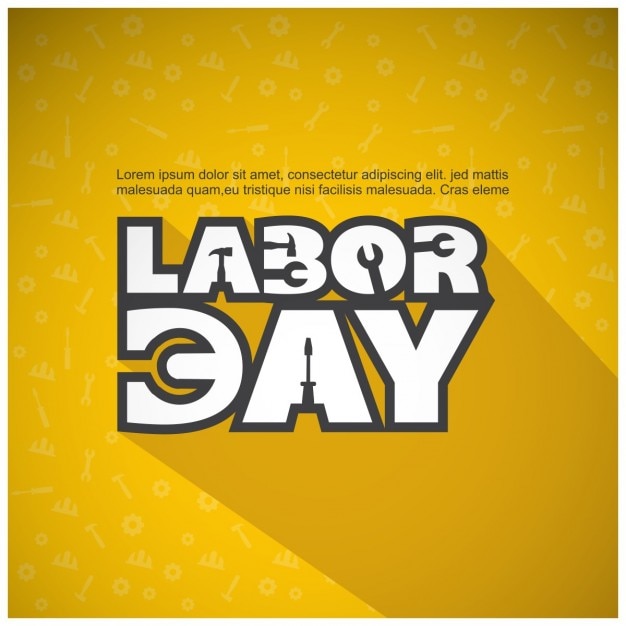 Yellow background of labor day