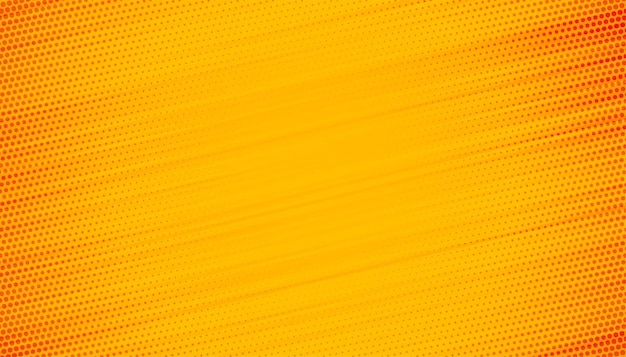 Yellow Background With Halftone Lines Design Free Vectors