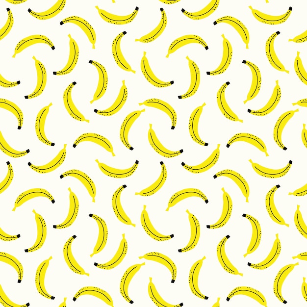 Premium Vector | Yellow banana seamless pattern.