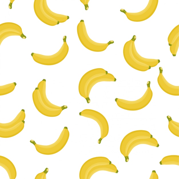 Premium Vector | Yellow banana seamless pattern