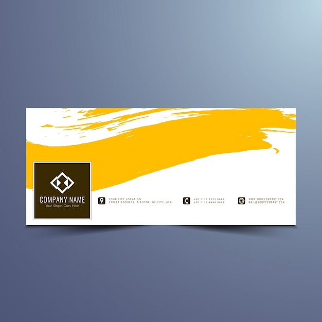Free Vector Yellow Banner Design For Facebook Timeline