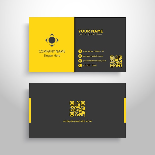 Download Free Yellow And Black Business Card Premium Vector Use our free logo maker to create a logo and build your brand. Put your logo on business cards, promotional products, or your website for brand visibility.