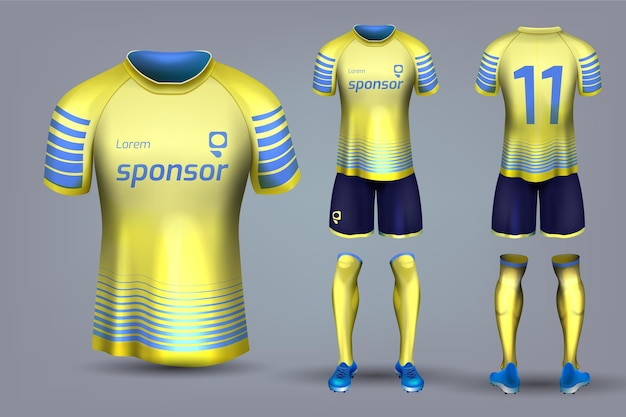 blue and yellow soccer jersey