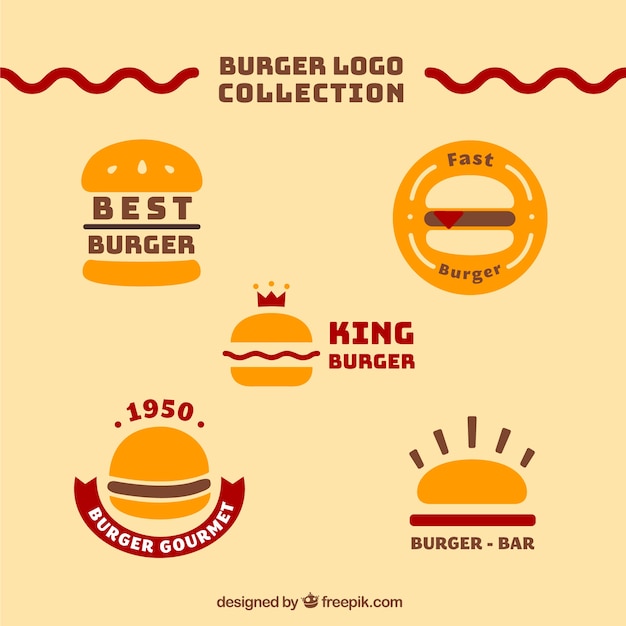 Download Free Download Free Yellow Burger Logo Collection Vector Freepik Use our free logo maker to create a logo and build your brand. Put your logo on business cards, promotional products, or your website for brand visibility.