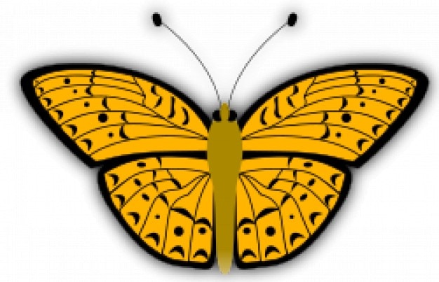 Download Free Vector | Yellow butterfly with black details