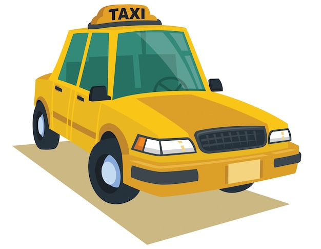 Premium Vector | Yellow cab in vector cartoon style