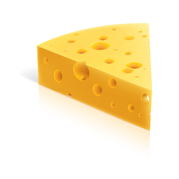 Yellow cheese Premium Vector