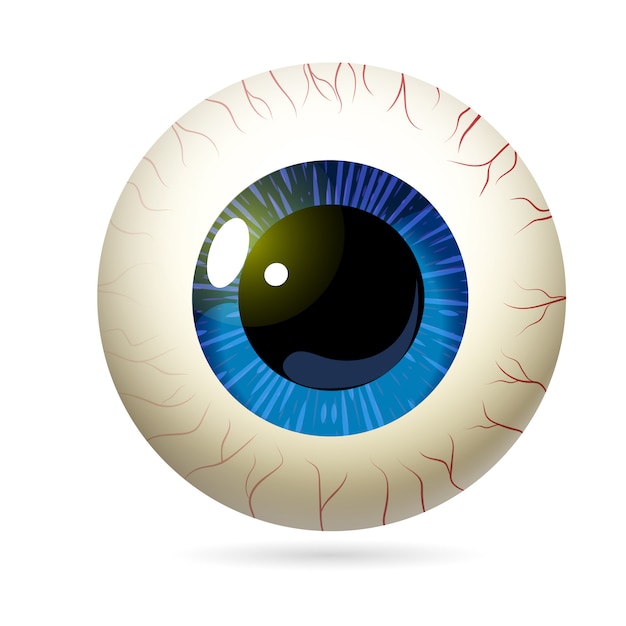 Premium Vector | Yellow eyeball realistic