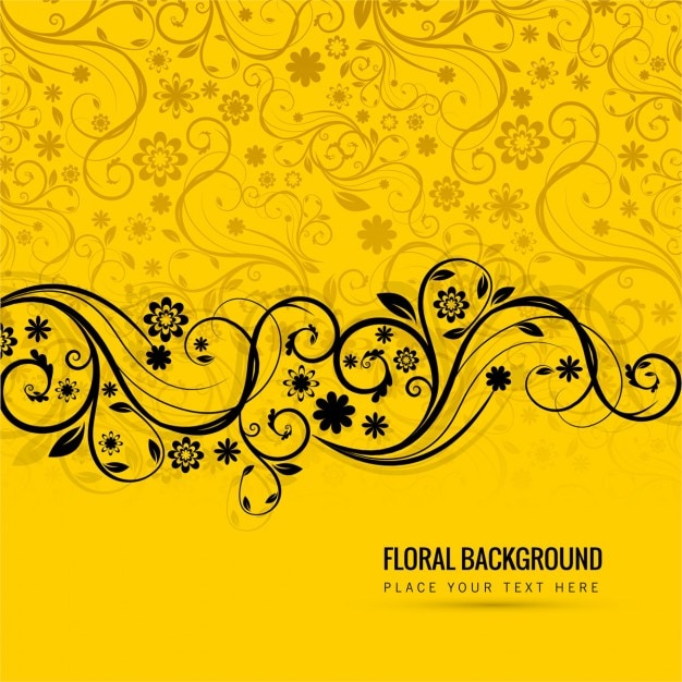 Free Vector | Yellow floral background