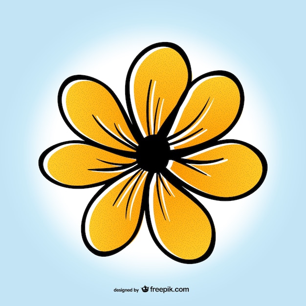 Download Free Vector | Yellow flower