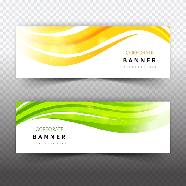 Free Vector | Yellow and green banner
