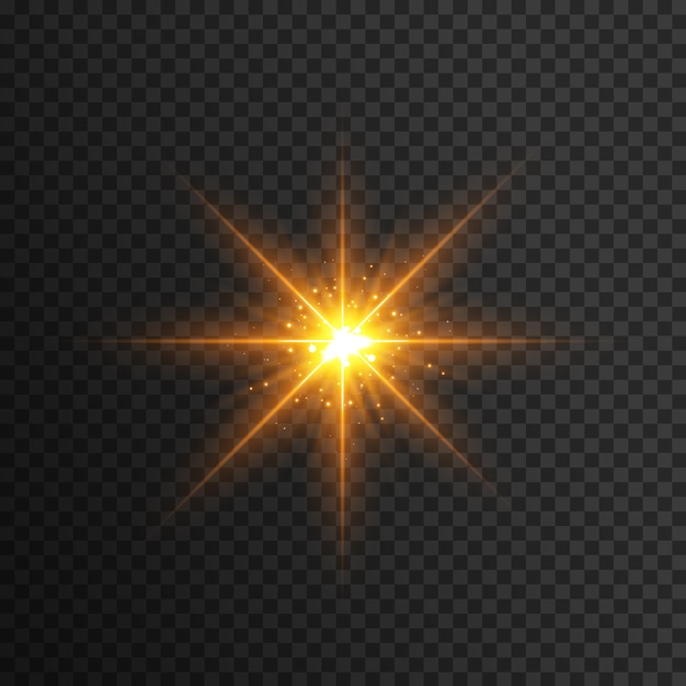 Yellow light flash effect | Premium Vector