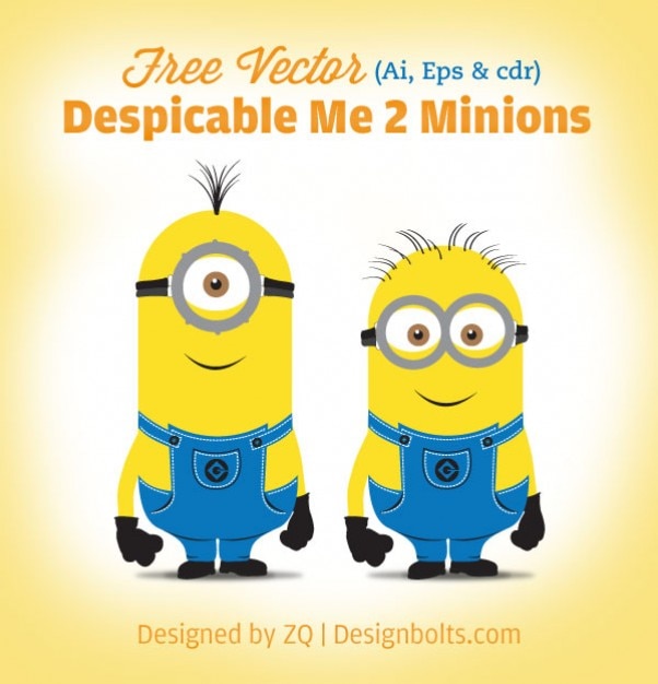 Yellow Minions Vector Characters Vector Free Download.