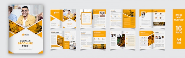 Yellow Modern Brochure Template | Premium Vector