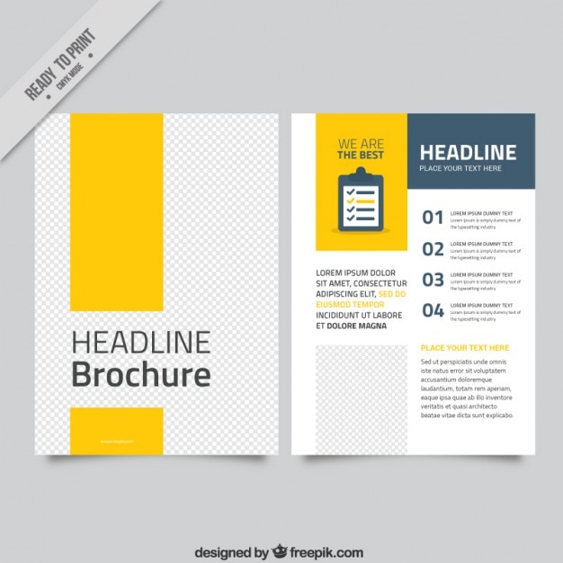 Free Vector | Yellow Modern Business Brochure