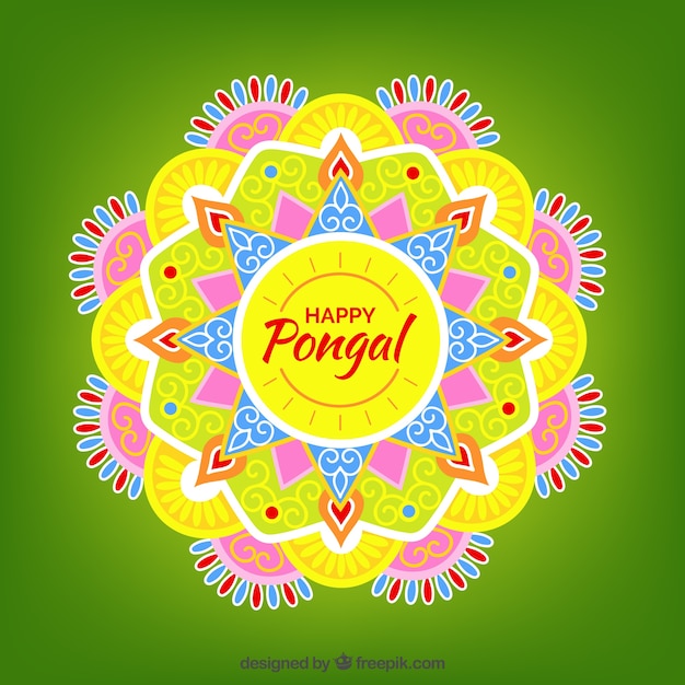 Yellow ornaments happy Pongal