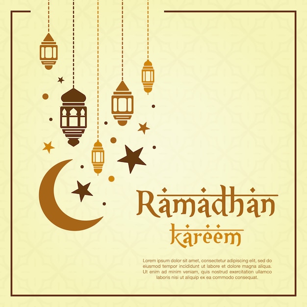 Free Vector | Yellow ramadan background