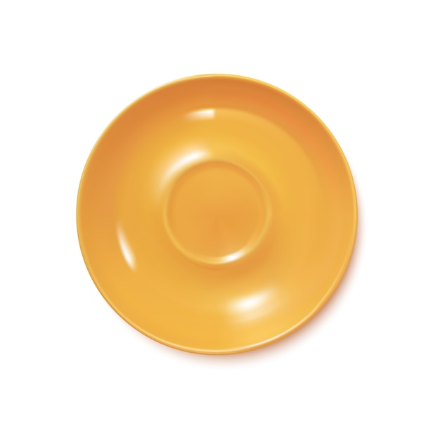 Premium Vector | Yellow realistic plate