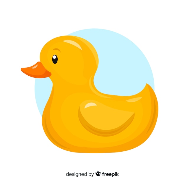 Free Vector | Yellow rubber duck flat style