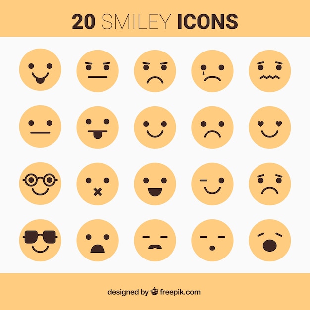 Download Yellow smiley icons Vector | Free Download