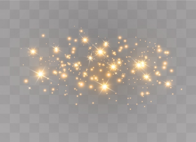 Premium Vector Yellow Sparks Glitter Special Light Effect Sparkles