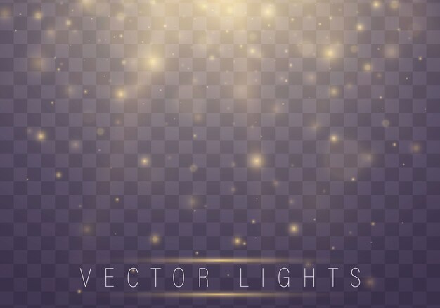 Premium Vector | Yellow sparks and stars