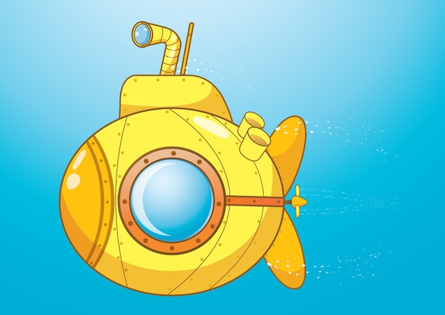 Premium Vector | Yellow submarine