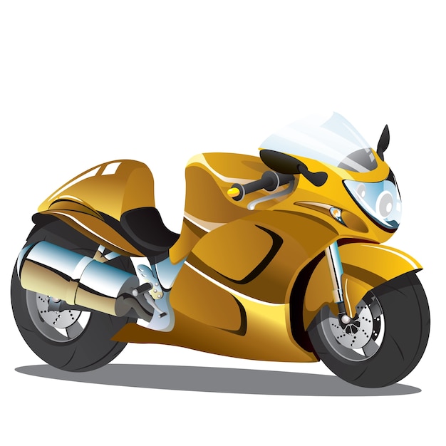 yellow sports bike