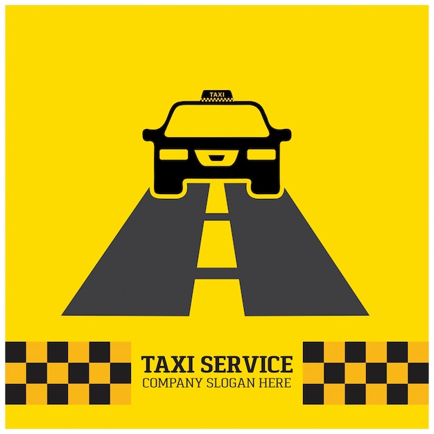 Free Vector Yellow Taxi Logo Template