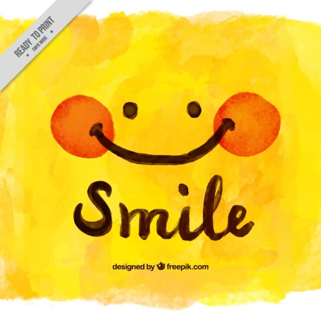 Download Free Yellow Watercolor Background With Lovely Smiley Face Free Vector Use our free logo maker to create a logo and build your brand. Put your logo on business cards, promotional products, or your website for brand visibility.
