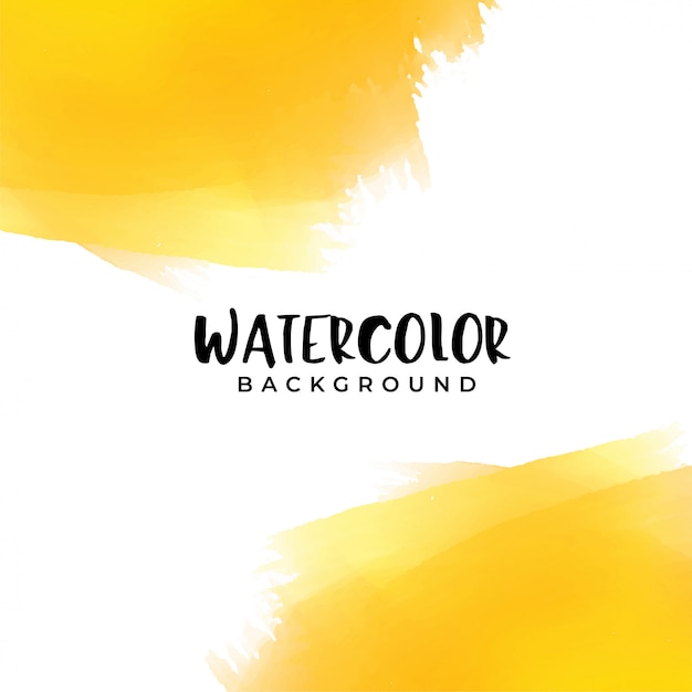 Free Vector | Yellow watercolor background with text space