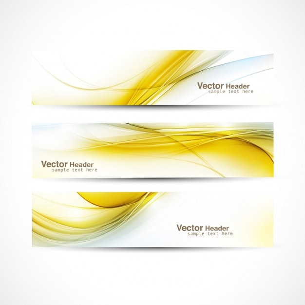Download Yellow wavy header Vector | Free Download