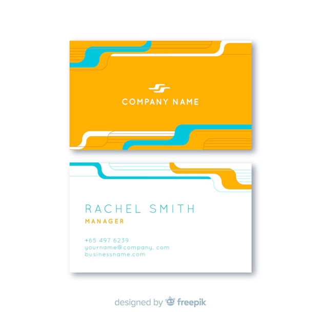Download Free Yellow And White Business Card Template With Logo Free Vector Use our free logo maker to create a logo and build your brand. Put your logo on business cards, promotional products, or your website for brand visibility.