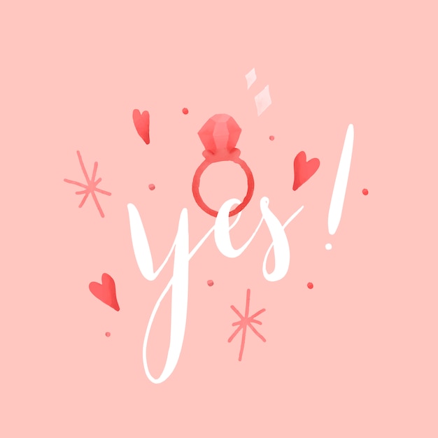 Yes I Do Typography Vector Free Vector