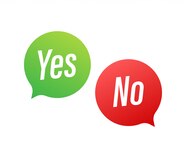 Premium Vector Yes No Word Text On Talk Shape 