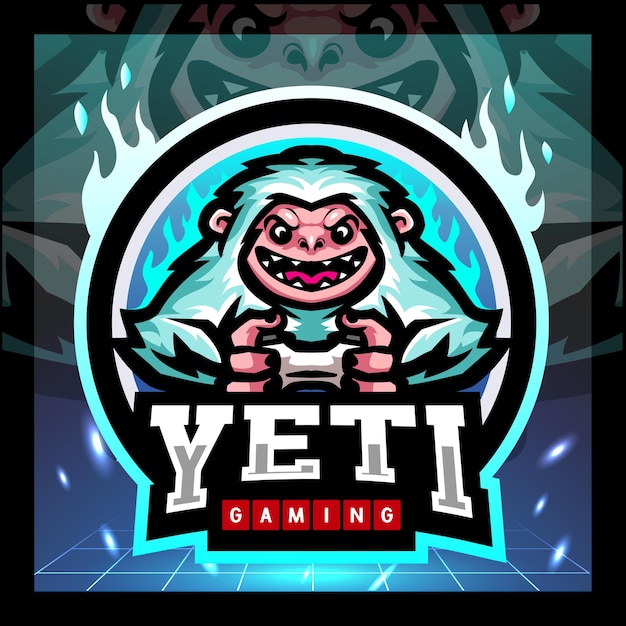 Premium Vector | Yeti gaming mascot esport logo design