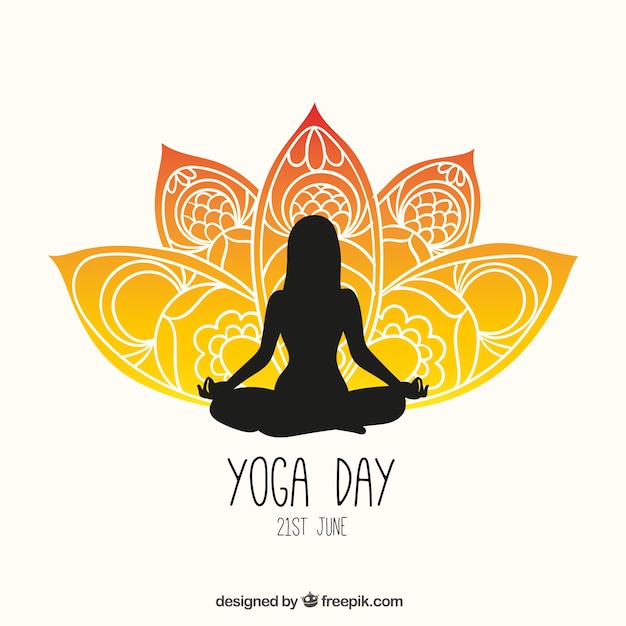 Yoga day flyer | Free Vector