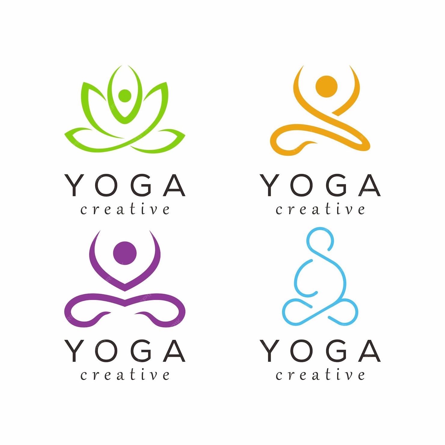 premium-vector-yoga-logo-collection