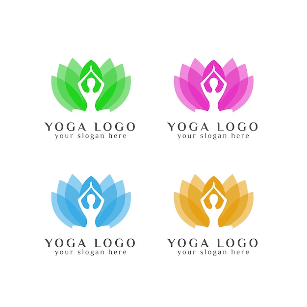Download Free Yoga Logo Template In Lotus Flower Premium Vector Use our free logo maker to create a logo and build your brand. Put your logo on business cards, promotional products, or your website for brand visibility.