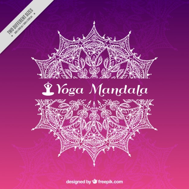 Download Yoga mandala background Vector | Premium Download