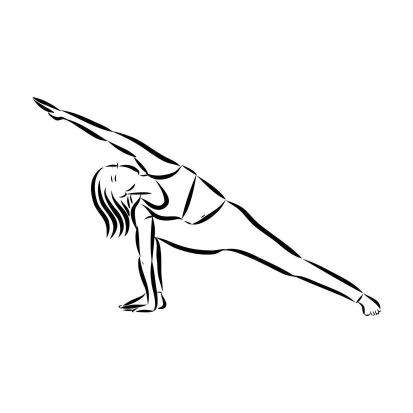 Premium Vector | Yoga pose. line drawing. healthy life concept -vector ...