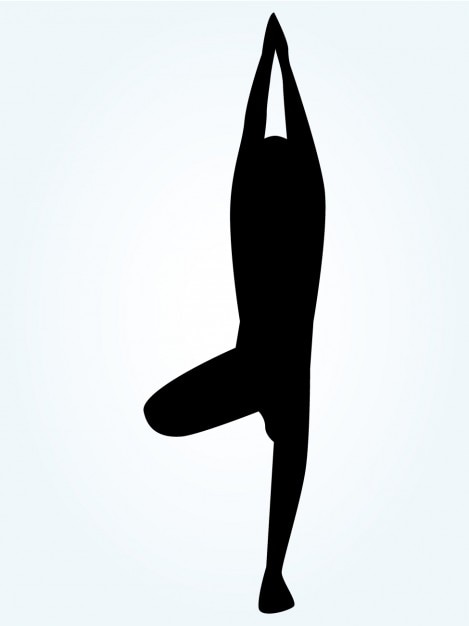 Download Yoga pose silhouette Vector | Free Download