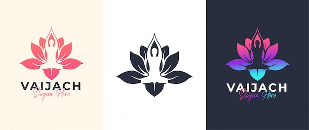 Download Free Yoga Pose With Lotus Flower Logo Design Premium Vector Use our free logo maker to create a logo and build your brand. Put your logo on business cards, promotional products, or your website for brand visibility.