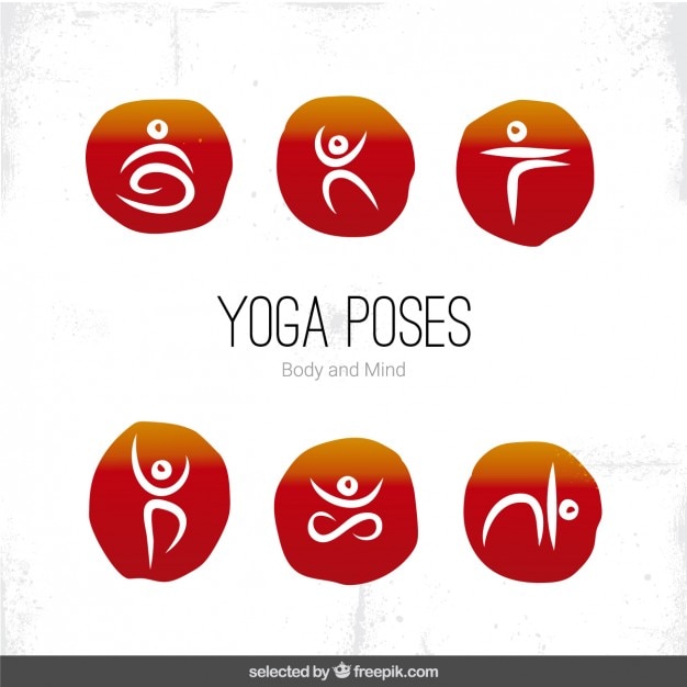 Yoga poses icons