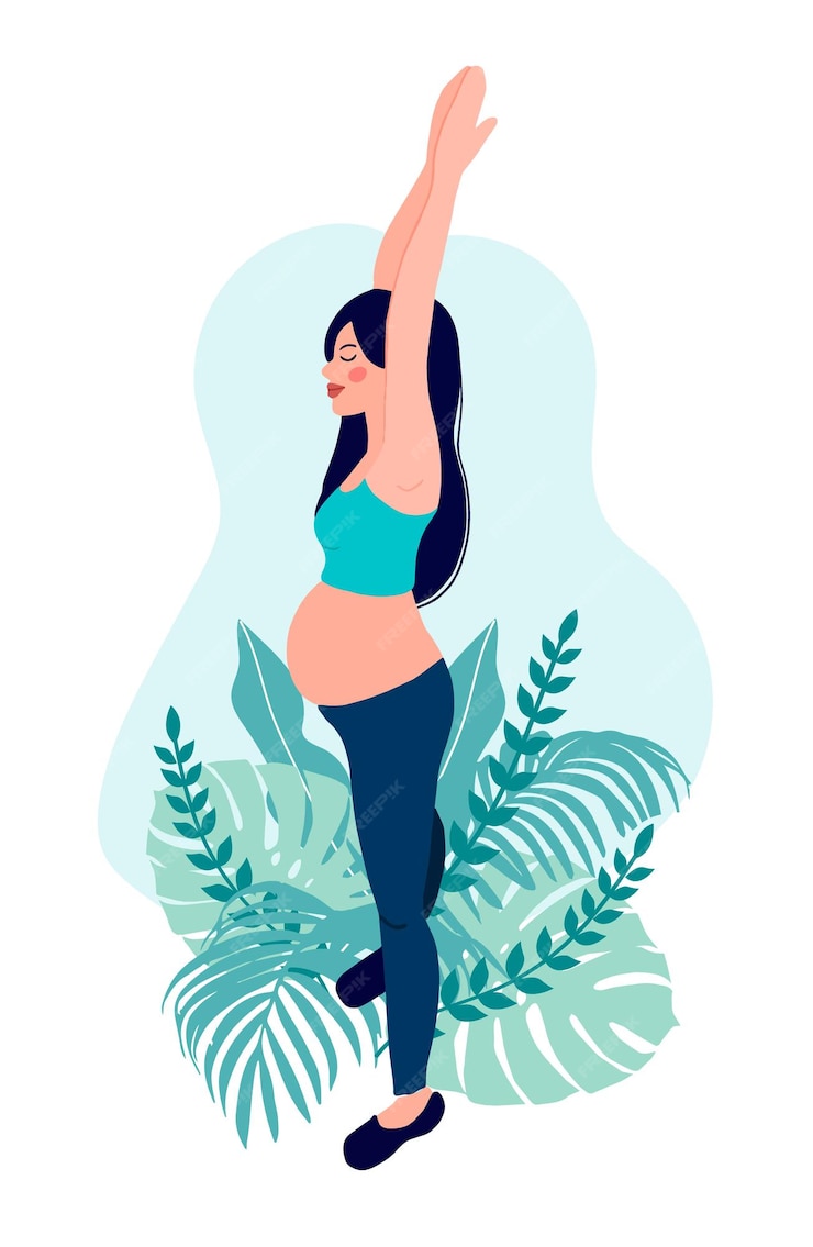 Premium Vector | Yoga pregnant women concept. relax, meditation for the ...