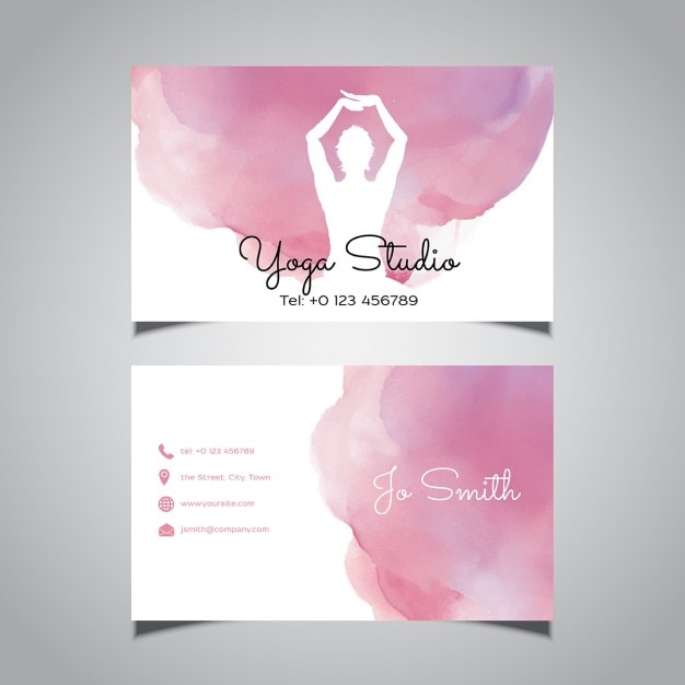 Download Free Yoga Studio Business Card Free Vector Use our free logo maker to create a logo and build your brand. Put your logo on business cards, promotional products, or your website for brand visibility.