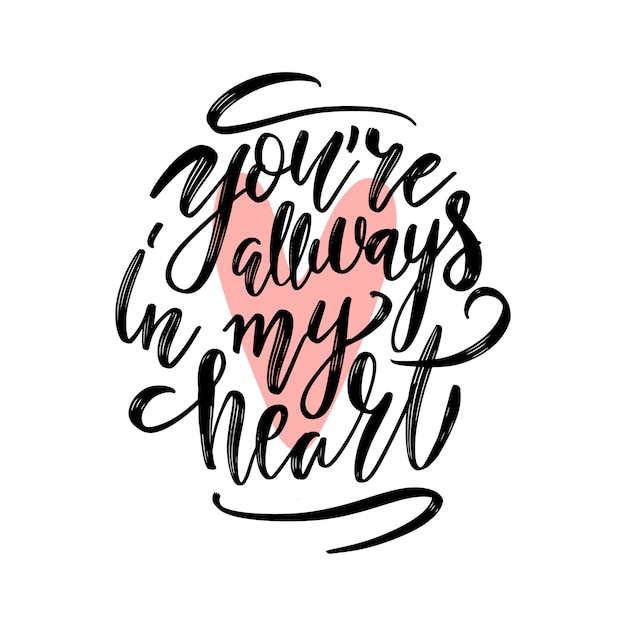 Download You are always in my heart. handwritting inscription of ...
